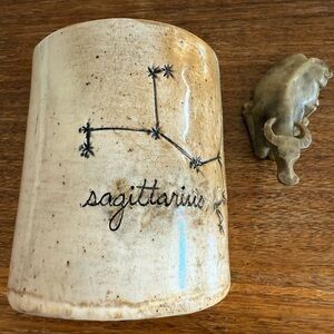 Handcrafted Sagittarius Star Map Ceramic Vase